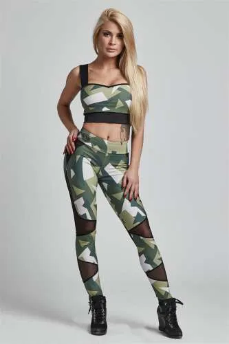 Gym Provocateur Leggings Brave Military Green